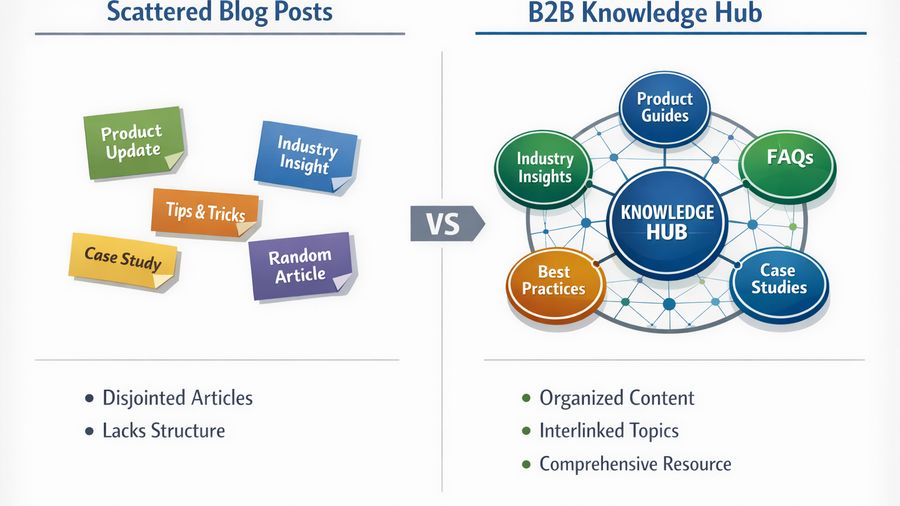 Knowledge Hubs vs. Random Blog Posts