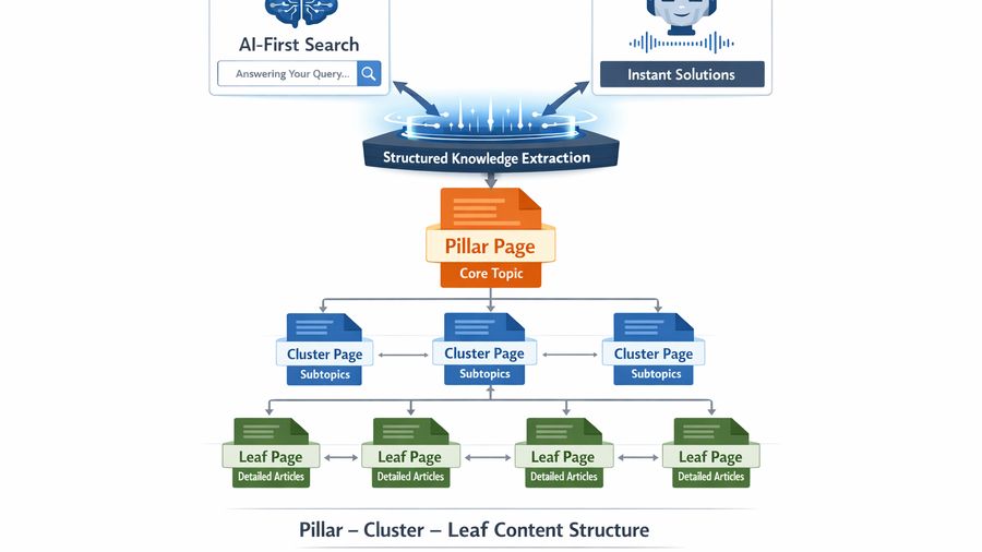 Pillar, Cluster, and Leaf Pages for AEO