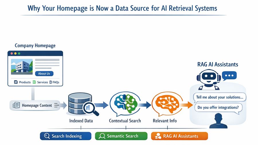 Homepage Messaging for AI Retrieval