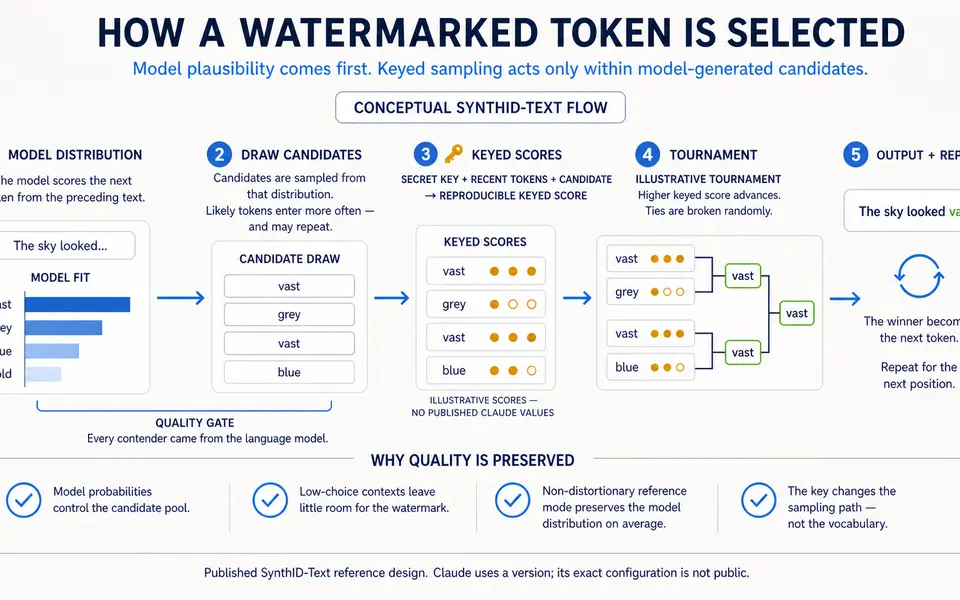 How Claude Watermarking Works: A Statistical Fingerprint, Not Proof of Authorship