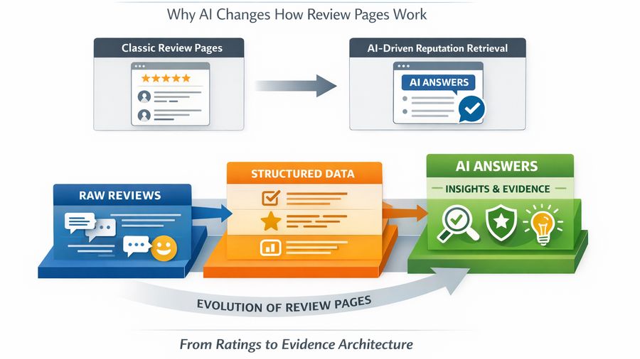 Review Pages and Reputation Retrieval